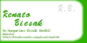 renato bicsak business card