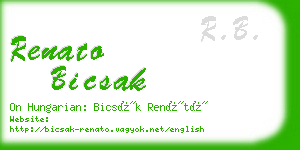 renato bicsak business card